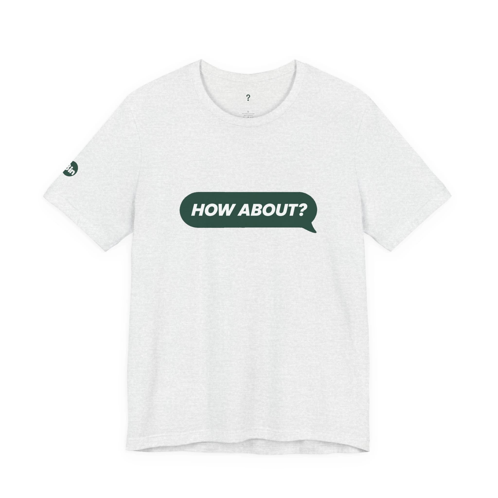 The Question Tee — Ash White / Deep Forest — image 1