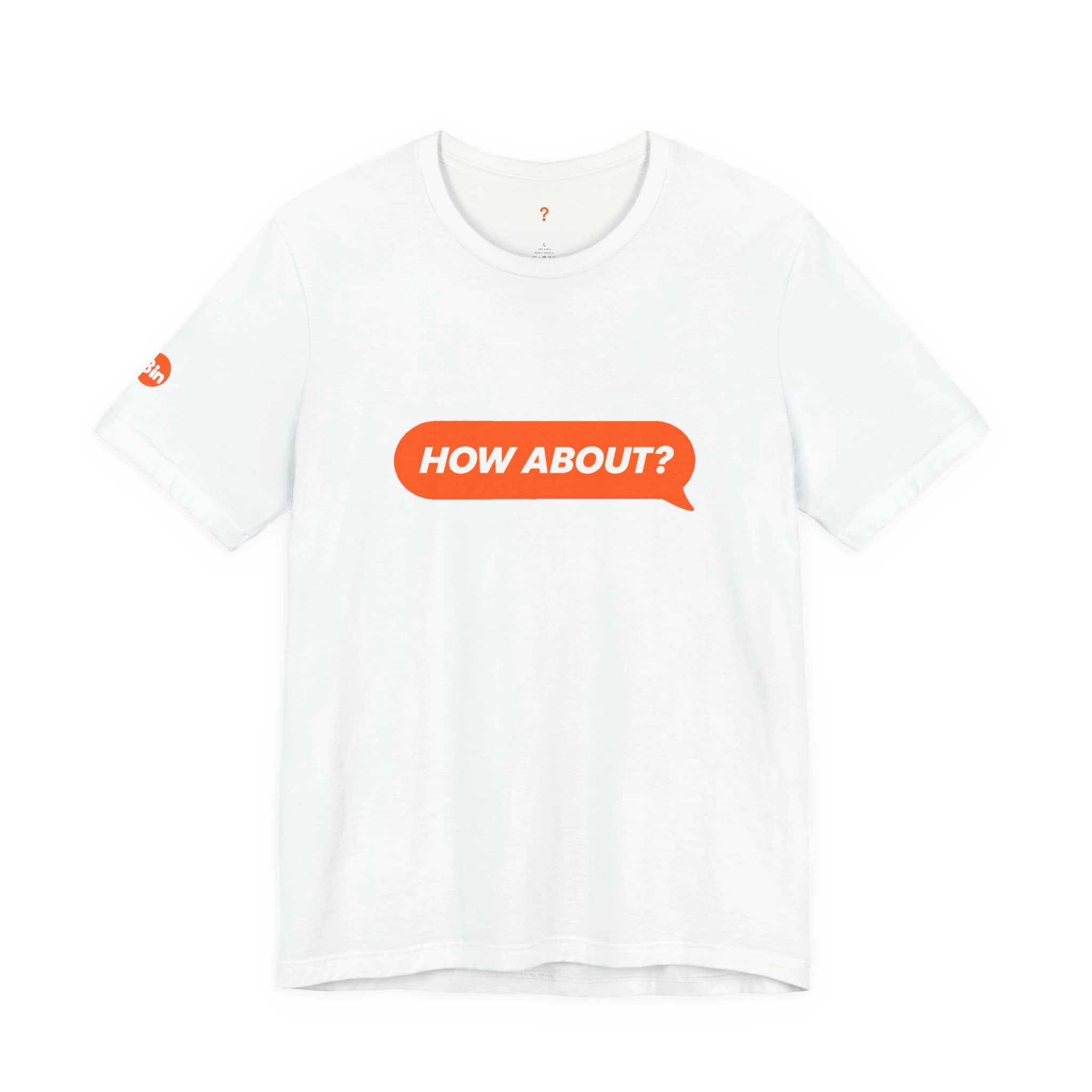 The Question Tee — Ash White / Heatwave — image 1