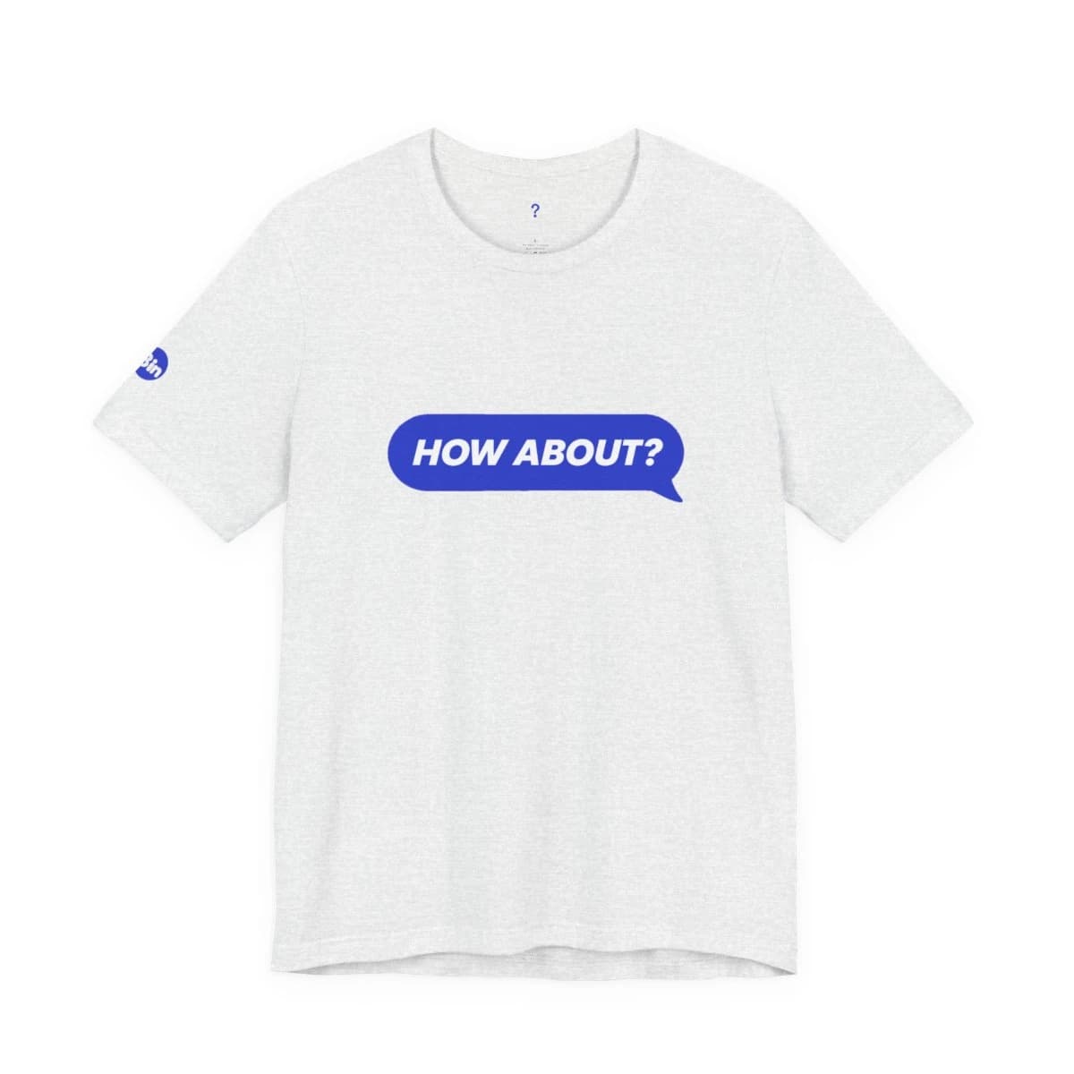 The Question Tee — Ash White / Royal Edition — image 1