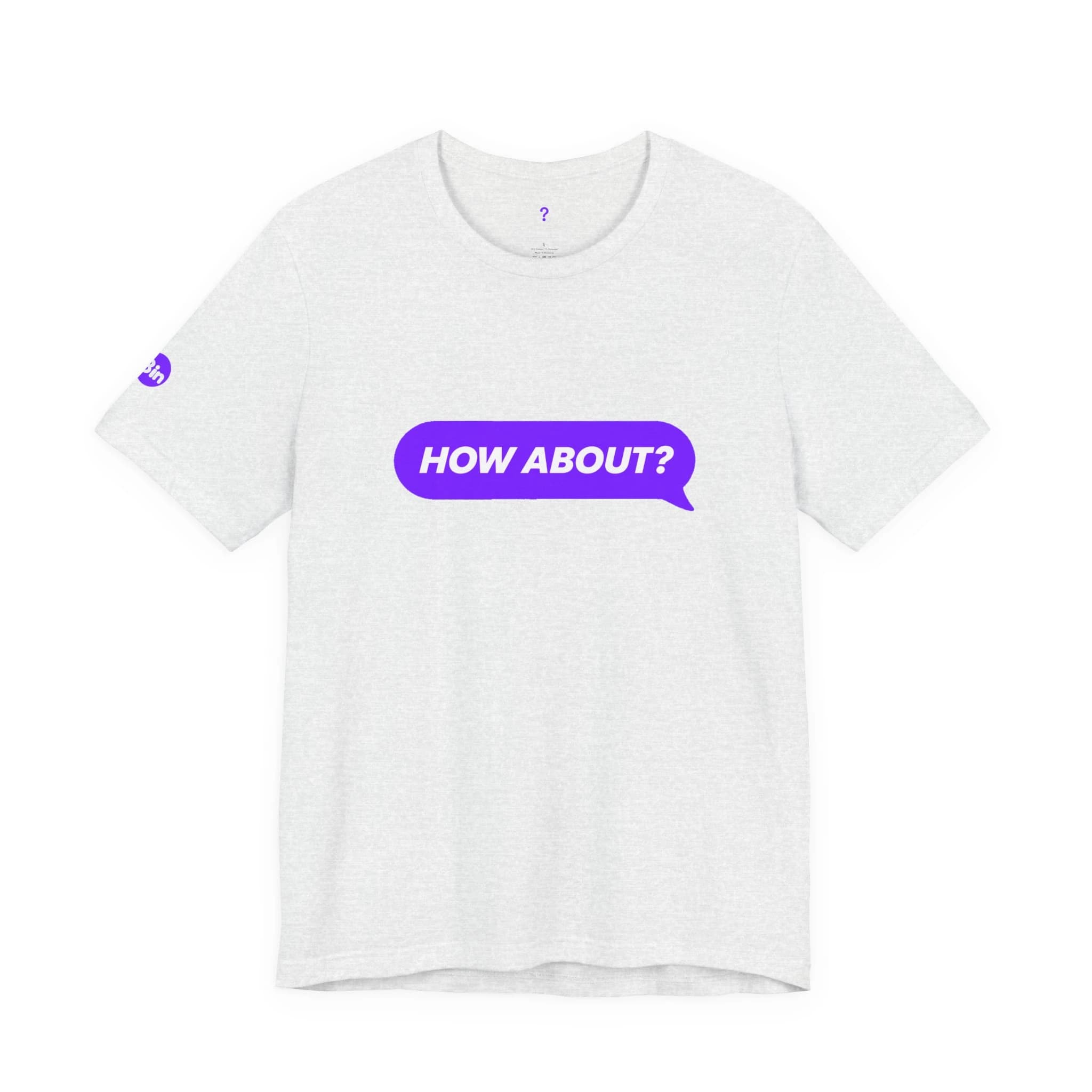 The Question Tee — Ash White / Violet Haze — image 1